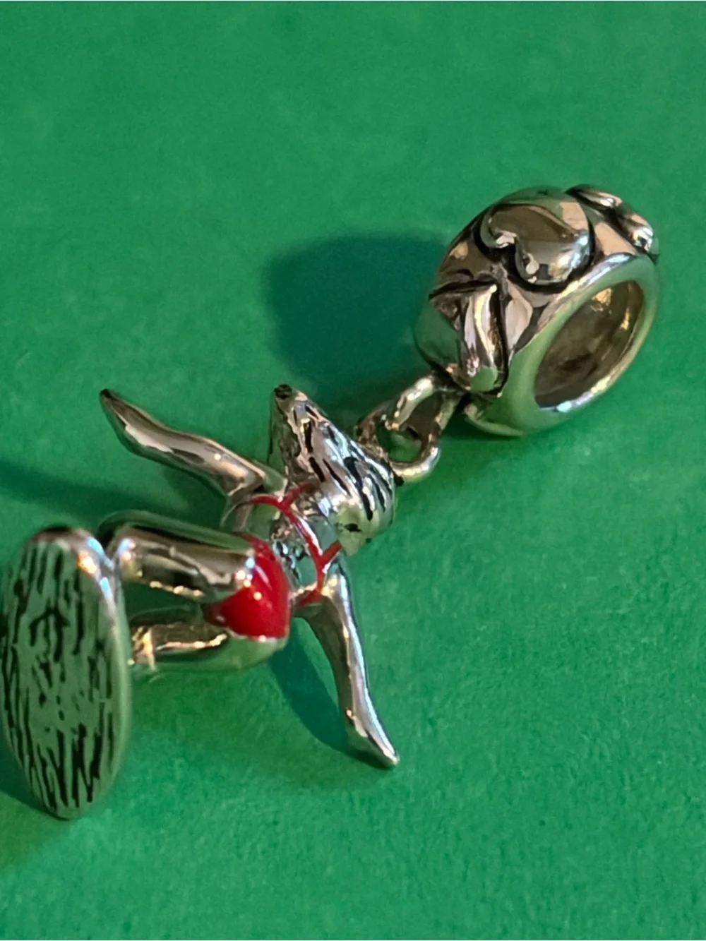 Silver Surfer Girl Charm with Red Bikini